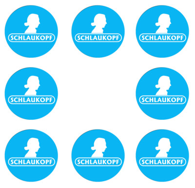 8-200x Einkaufswagen Sticker 4cm Papier-Aufkleber Schlaukopf Alice Neuwahlen AfD