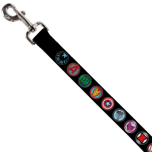 NUEVO PERRO PLOMO - SÍMBOLOS DE LOS VENGADORES DE MARVEL, NEGRO - GRANDE (6' L / 1" W) - Imagen 3 de 3