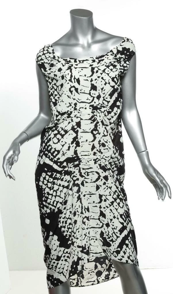 Black and white snake print dress cheap