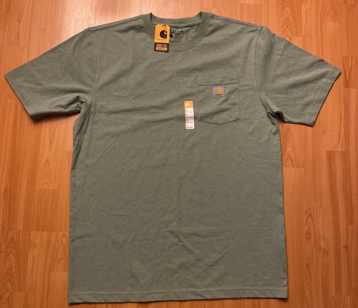 Carhartt Work Shirt Short Sleeve Loose Fit Heavyweight Pocket Tall