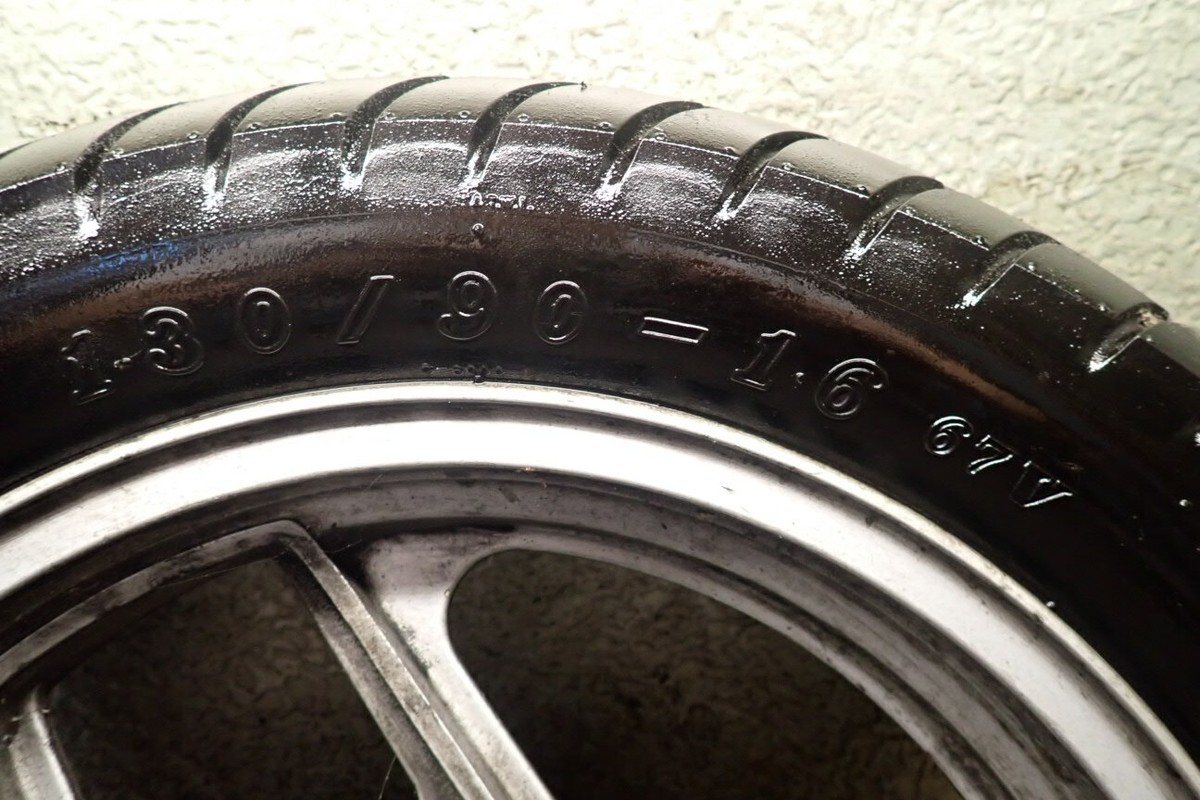 1991 KAWASAKI NINJA ZX6 ZX600 REAR WHEEL RIM TIRE PACKAGE W/ ROTOR