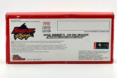 Snap On Tools Racing 1998 Limited Edition Doug Herbert's Top Fuel