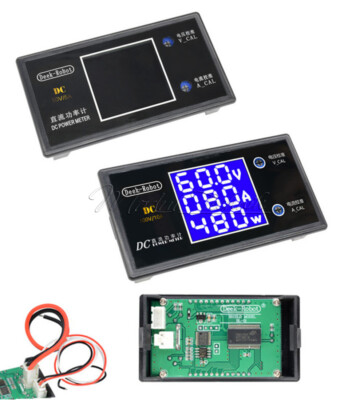 DC 50/100V 5A/10A LCD Display Digital Voltmeter Wattmeter Current Power Tester