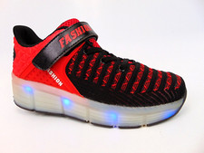 LED Light up Roller Skate Sneakers Big Kids, Size 4 - 4.5 Y, Multicolor, 2248