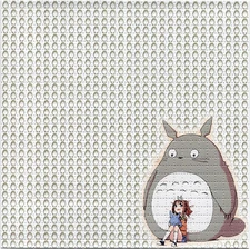 TOTORO BLOTTER ART perforated sheet paper psychedelic art