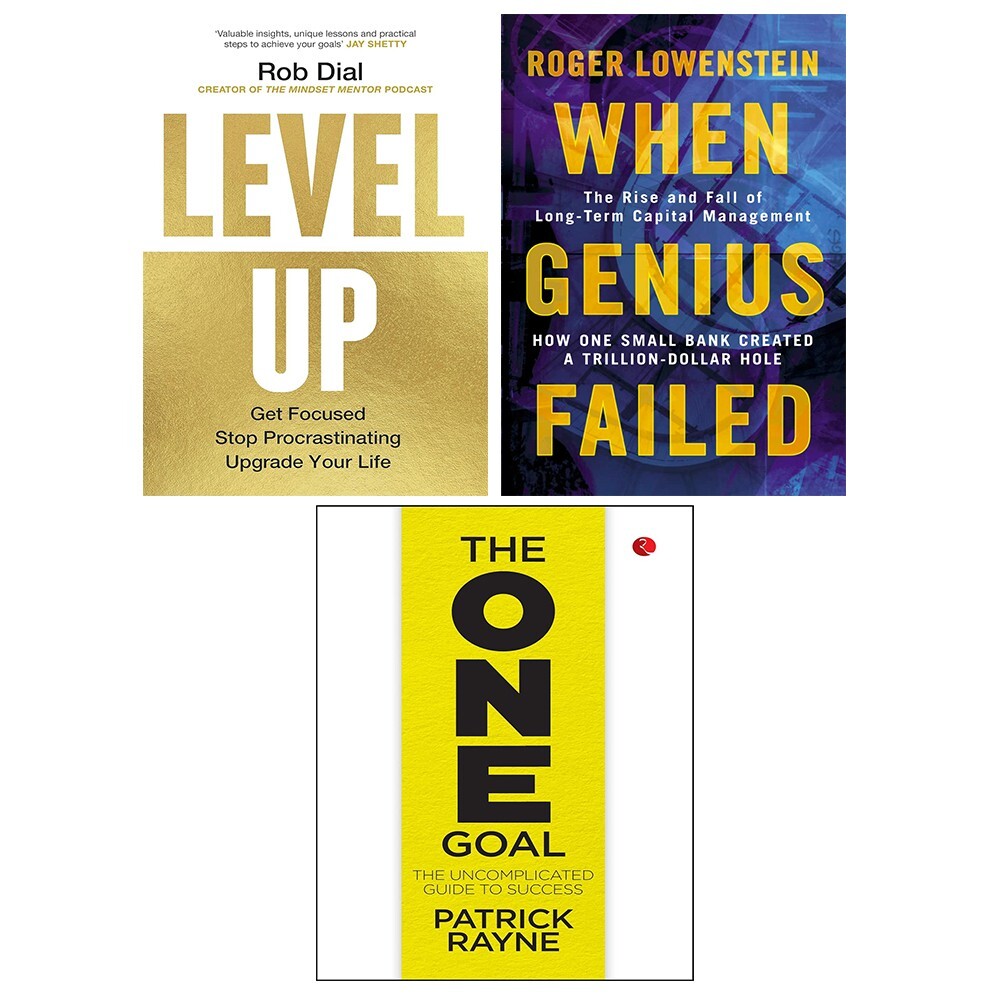 Level Up Rob Dial, When Genius Failed, ONE GOAL Patrick Rayne 3 Books Set
