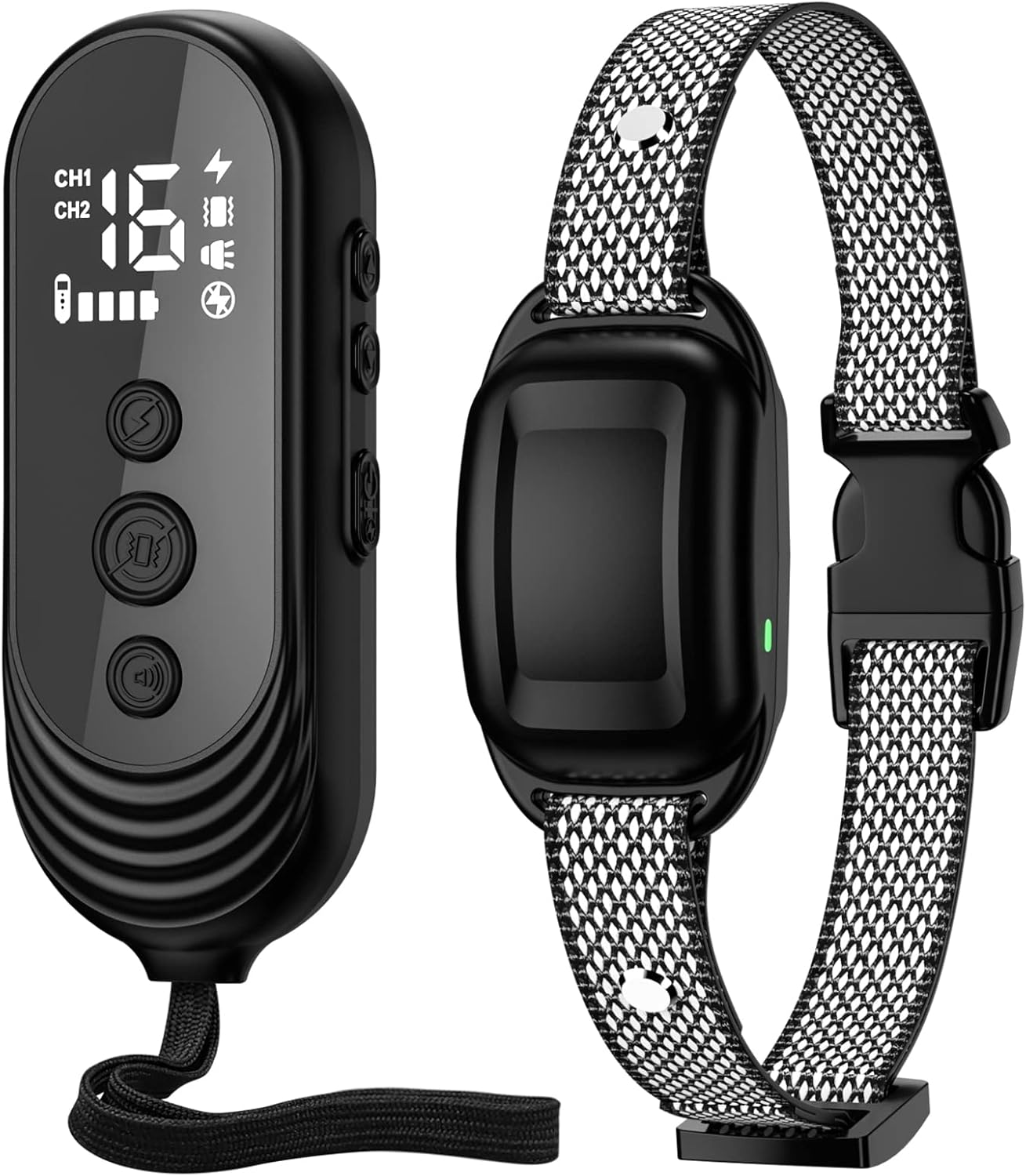 Dog Training Collar with Remote, IPX7 Waterproof Rechargeable Dog Shock Collar w