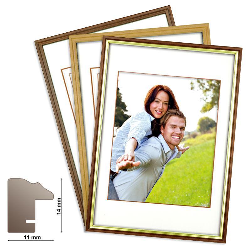 LUPIA Cornice Portafoto da Parete in Legno Nera 60x80 cm Optical