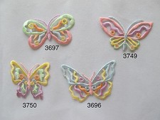 Pink,Blue,Pink,Purple Butterfly Embroidery Iron On Applique Patch