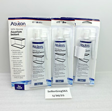 Aqueon 100 Silicone Aquarium Waterproof Sealant Non-Toxic Clear 3 oz 3 Pack 