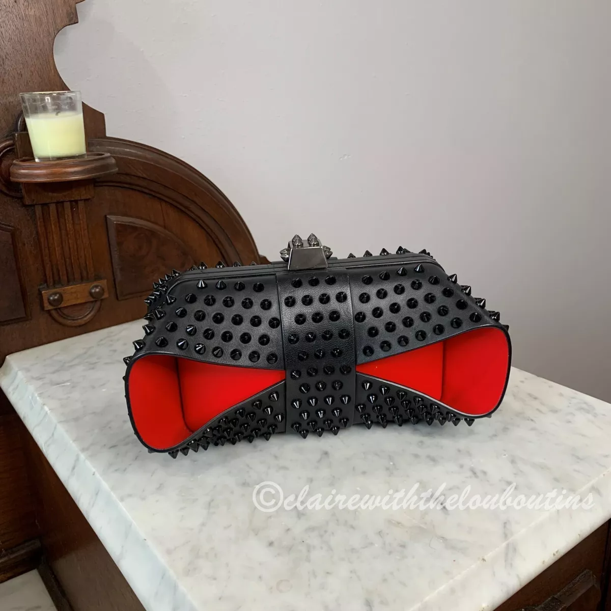 Christian louboutin spike clutch new arrivals