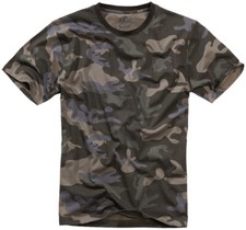Image of Brandit T-shirt Men's Cotton Gym Crewneck Straight Cut Short Sleeve Dark Camo