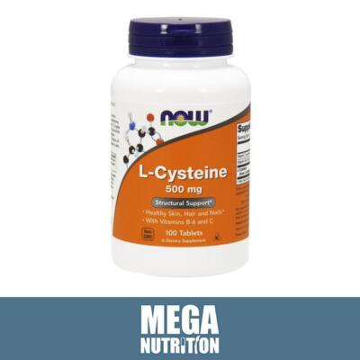 NOW Foods L-Cystein 500mg 100 Tabletten | Haut, Haare und Nägel Ergänzung Amino