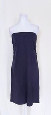 Caslon Womens Size Medium Strapless Dress Blue 100% Cotton Made In India