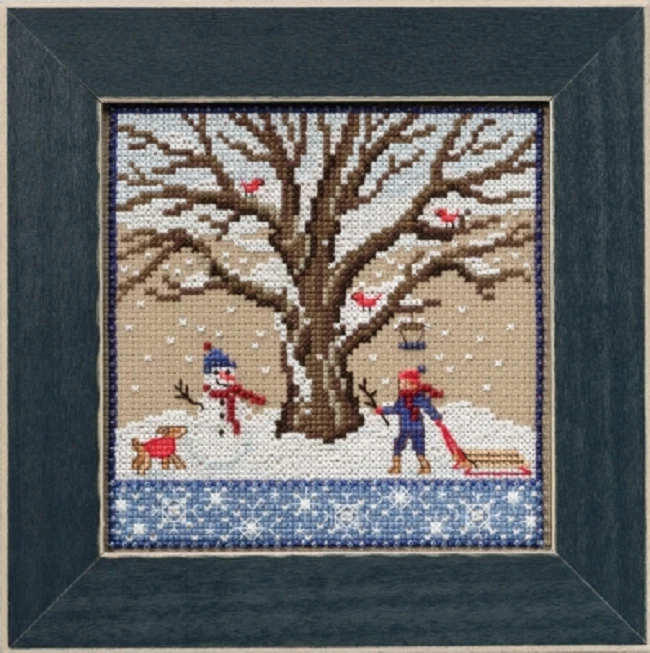 MILL HILL Counted Cross Stitch Beads Kit MIGHTY OAK TREE QUARTET Winter