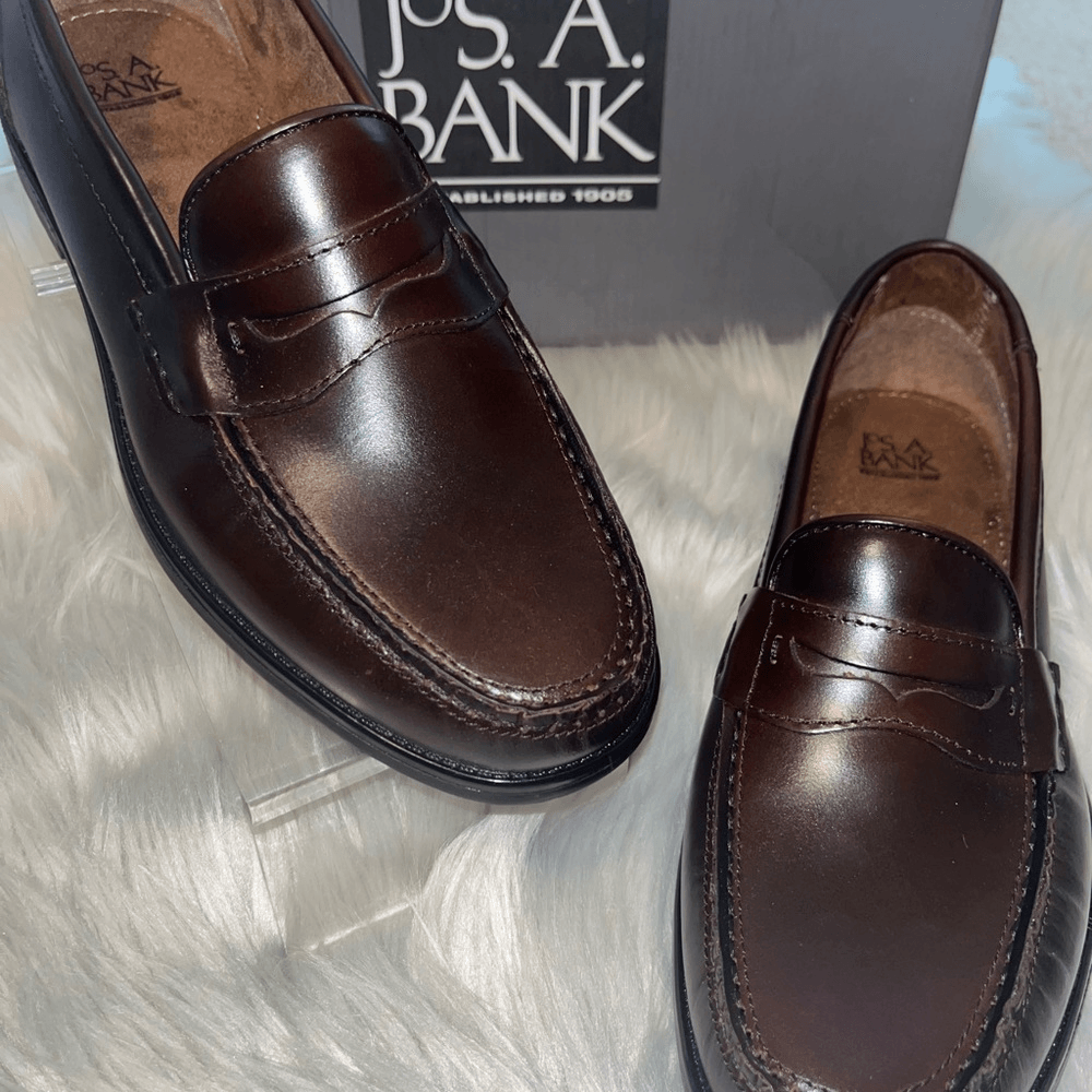Jos. A. Bank Classic Fallston Loafers In Burgundy | eBay display picture 1