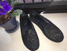 Dansko Olivia Womens Black  Bronze Leather Snake Print Loafers EUR 37