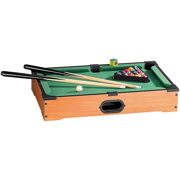 Playtastic Mini Billard: Mini Billardtisch Mit 2 Queues & 16 Kugeln-image