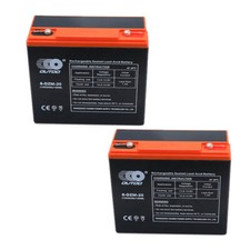 2 Pack 12V 24Ah 6-DZM-20 Battery Electric Golf Cart Go Kart ATV Quad Scooter UTV