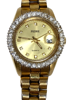 VINTAGE PEDRE WATCH Vintage Pedre 17 Jewels 10k GF Bracelet & 10k. RGP. Bezel  main image 2
