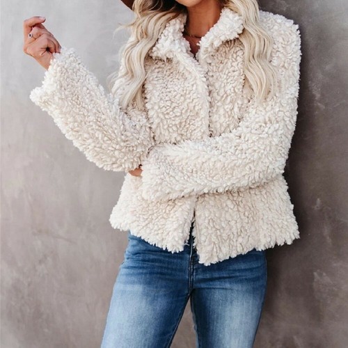 Damen Teddybär flauschiger Mantel Winter dick warm Fell Fleece Jacke Oberbekleidung Tops - Bild 5 von 18