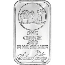 1 oz. SilverTowne Silver Bar - Trademark Prospector Design - 999 Fine 83.64 per troy oz