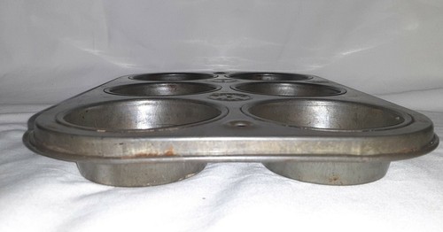 Old EKCO Chicago USA 7 x 10 Muffin Tin 6 Biscuit Cupcakes Baker Pan - Picture 7 of 12