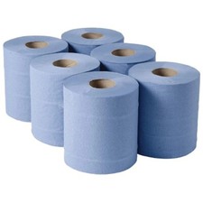 Jantex Centrefeed Blue Roll Paper Towels Pack of 6 | Kitchen, Commercial