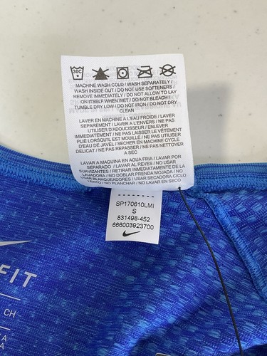 NIKE Dri-Fit Blue & Blue Activewear Top. Size Small. Orig. $75. NEW. - Picture 6 of 8