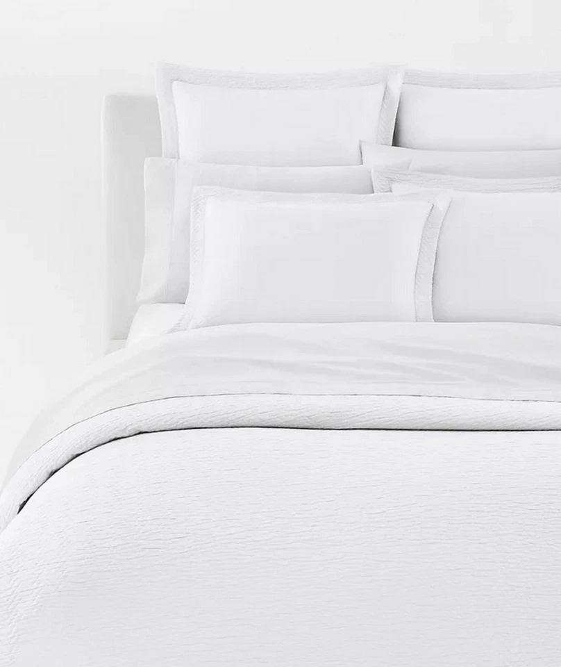Ralph Lauren Kaia Matelassé Colcha Manta Chevron King Blanco $385 Foto 3 de 4
