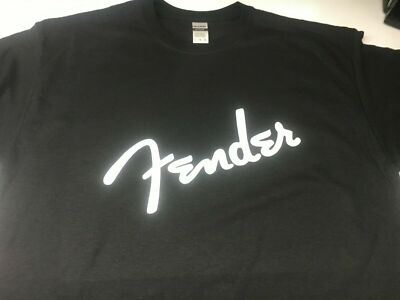 Fender Guitars T-Shirt 100% Cotton Vinyl Print Homemade