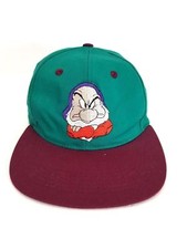 3 x Vintage Grumpy Snow White Seven Dwarfs Snapback Hat Youth flat bill Disney