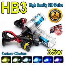 HB3 10,000k HID 35w Replacment Bulbs AC Xenon Metal Base Headlight Uk Seller 10k