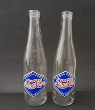 2 Pepsi-Cola Glass Bottles - Limited Edition Replica Bottles from early 1900's