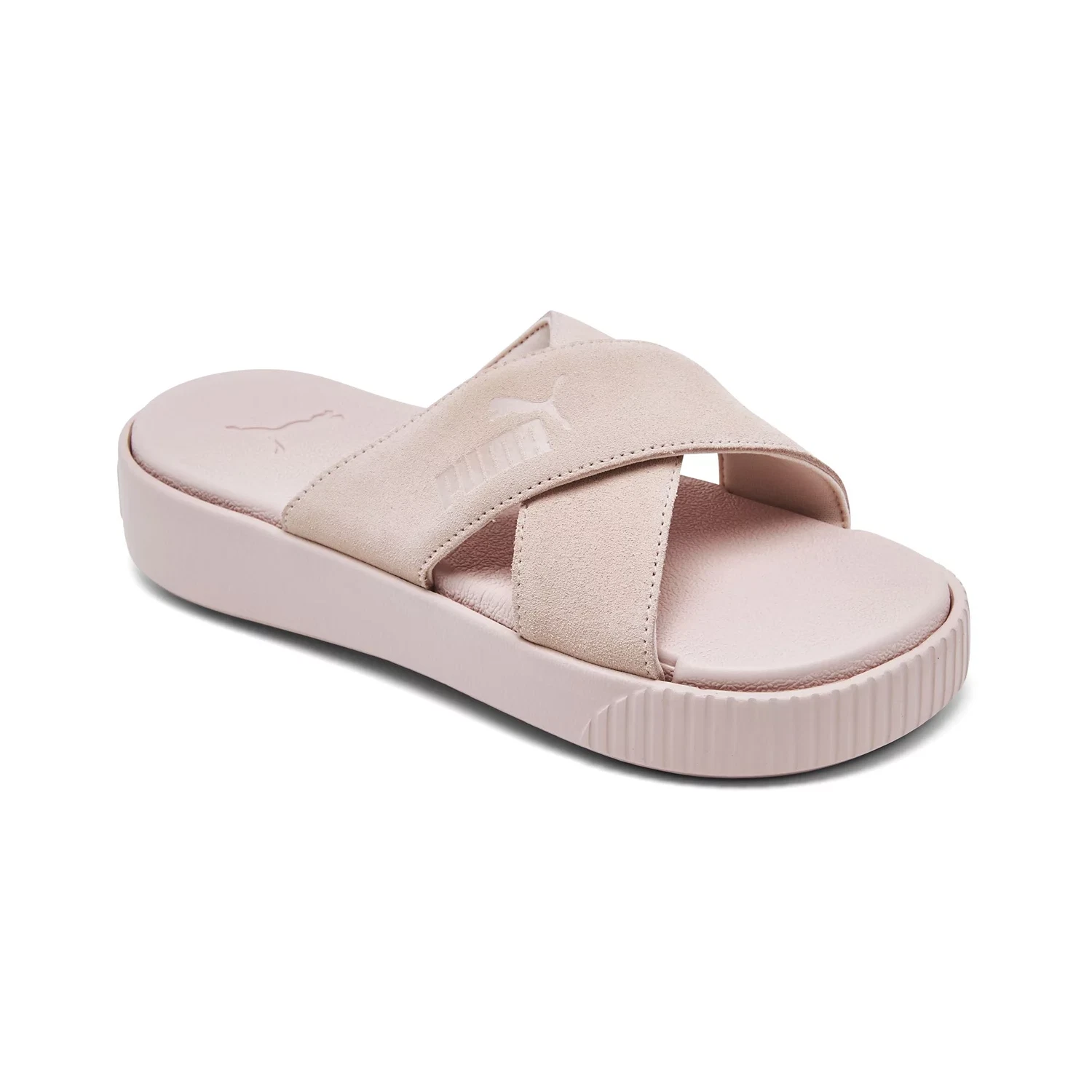 PUMA Sandali donna plateau scamosciati slide rosa (taglia 8 5)