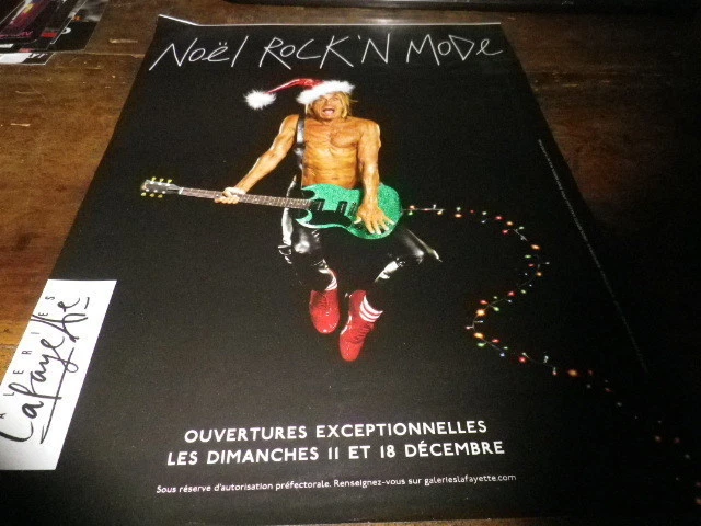 IGGY POP - Publicité de magazine / Advert !!! NOEL ROCK'N MODE !!! - Photo 1/1