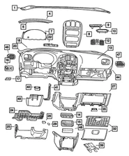 Genuine Mopar Lighting Control Switch And Bezel ZL651QLAE
