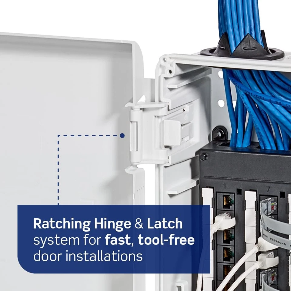 Centro multimedia estructurado inalámbrico de 28" con cubierta ventilada, 49605-28W, blanco Foto 3 de 4