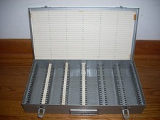 Vintage Brumberger Metal Slide Coin Storage Case.