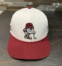 Bucket head White/Maroon Golf Cap Mesh Back B...