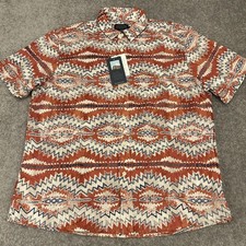 Camisa Pendleton Para Hombres XL Pase de Puesta de Sol Estampado Suroeste Manga Corta Abotonada NUEVA