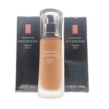 LOT OF 2 Elizabeth Arden Intervene Makeup SPF 15 SOFT TOFFEE 15