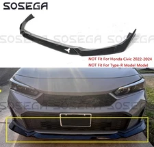 For Honda Civic Sedan Hatch 2025+ Yofer Glossy Black Front Bumper Lip Splitter