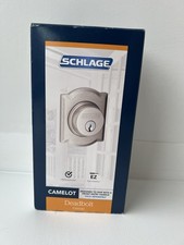 Schlage Satin Nickel Camelot Deadbolt Single Cylinder Door Lock Replacement