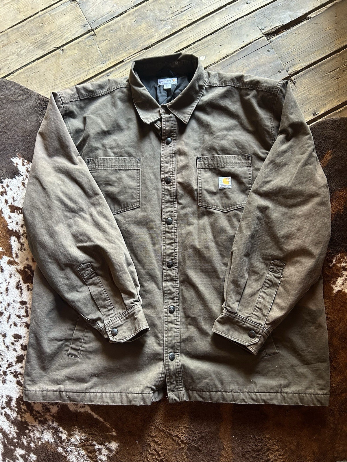 Vintage Sun-Faded Carhartt Jac-Shirt Workwear Classic