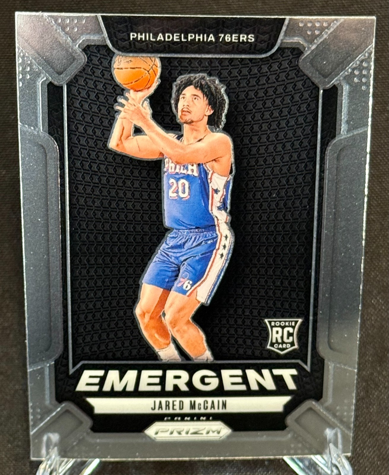 2024-25 Panini Prizm NBA Emergent Jared McCain #19 RC Philadelphia 76ers