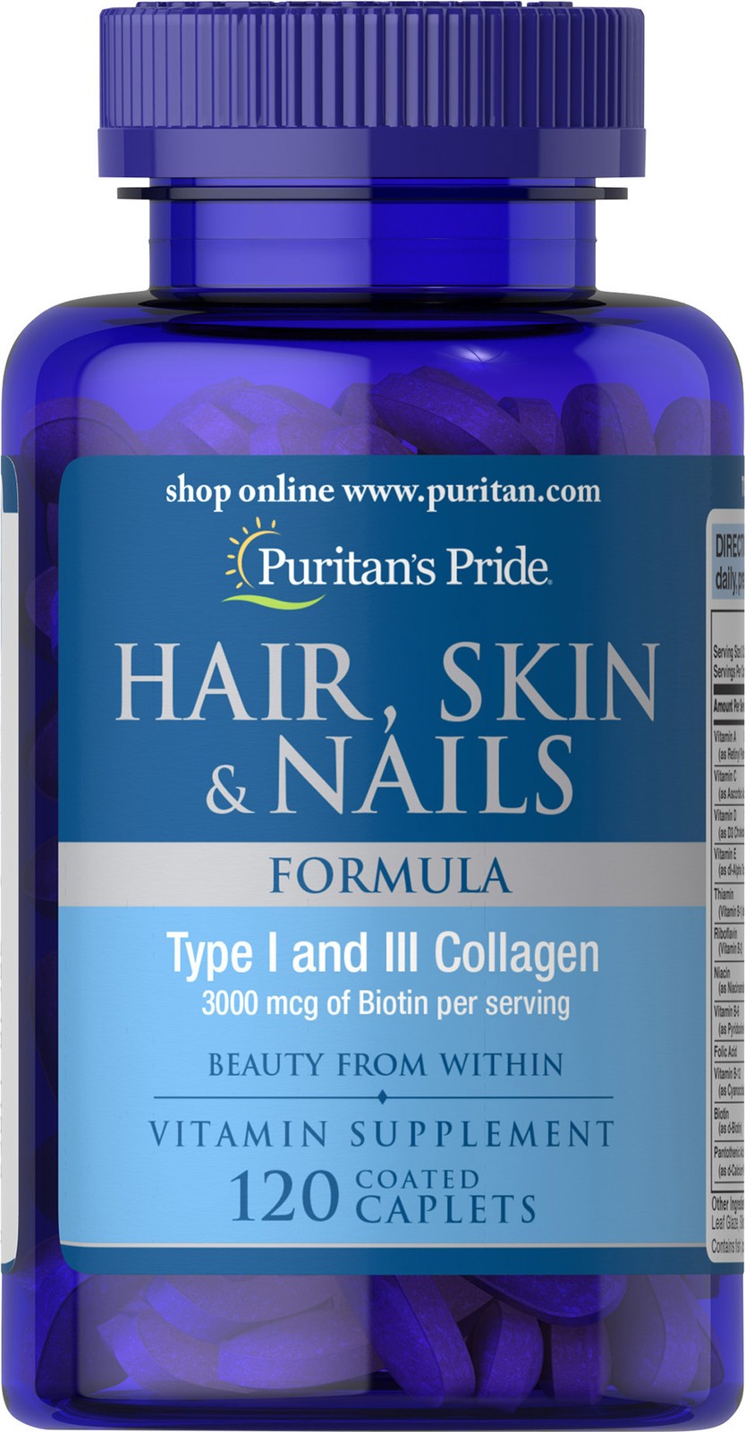 Puritan's Pride Hair, Skin & Nails Formula - 120 Caplets
