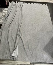 2 Light Gray Grommet Blackout Curtain Panels-...