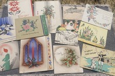 Vintage Greeting Cards Set of 12, Made In USA, One Hallmark 1937