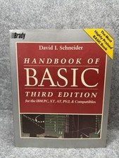 Handbook of BASIC 3rd Ed IBM PC XT AT PS/2 David I Schneider Brady 1988
